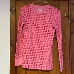 Pink Victoria’s Secret Love Pink Waffle Long Sleeve Layering Thermal Valentines